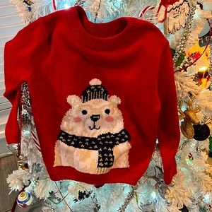 Old Navy Toddler girl polar winter bear sweater super cute! Sz 5t